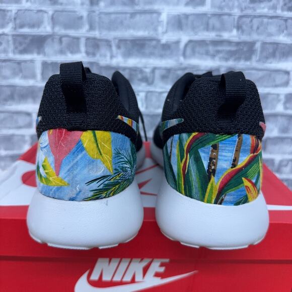 Nike Roshe One Black Gamma Grey Floral Custom 511881-004 Mens Size 12 New - Picture 4 of 7